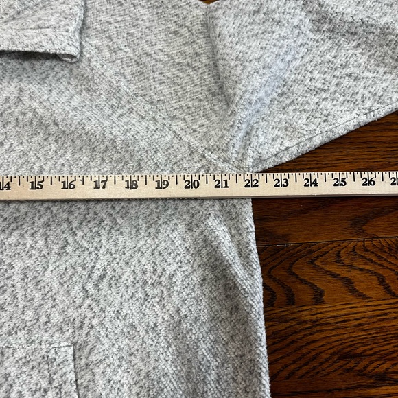 LL Bean Womens Sweater Fleece Zip Jacket Size Large Heathered Gray - Picture 6 of 6